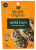 Simply Organic Mild Taco Seasoning Mix Gluten Free Certified Organic Kosher Vegetarian Pure Flavor For Tacos Stir Fries Mexican Dishes And