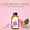 Teak Naturals Rose Water Toner 100 Percent Organic Natural Moroccan Rosewater Chemical Free 4 Oz