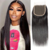 Qthair 4X4 Straight Human Hair Lace Closure 18A Virgin Straight Hd Lace Closure 16 4X4 Top Swiss Lace Natural Black Straight Hair Closure