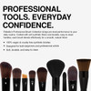 Palladio Powder Brush, Large All Over Face Makeup Brush, Buffs Loose Powder, Flawless Blending, Smooth Finish, Synthetic Natural Bristles, Soft Feel,