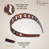 Parcelona French Round Chain Tortoise Shell Brown Hair Headband