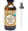 Us Organic Apricot Kernel Oil Usda Certified Organic 100 Percent Pure And Natural Cold Pressed Virgin Unrefined In Amber Glass Bottle W