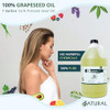 Zatural Grapeseed Oil Naturally Grown 100 Percent Pure Cold Pressed Virgin High Tempurature Cooking Oil 128Oz 1 Gallon