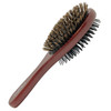 Donna Double Sided Styling Brush For Women 100 Percent Boar Bristles Cushioned Wooden Detangling Brush For Wet Hair