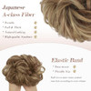 Feshfen Messy Bun Hair Piece Wavy Synthetic Chignon Scrunchies For Instant Volume Elastic Ponytail Bun Hair Extensions Thick Hairpieces For