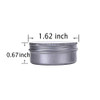 12 Pack 0.5 Ounce Aluminum Tin Jar Refillable Containers Screw Lid Silver