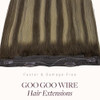 Goo Goo Wire Hair Extensions Human Hair Adjustable Fish Line Hairpiece
