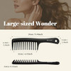 Hyoujin Large Wide Tooth Comb Detangling For Curly Wet Dry Hair Black