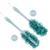 Long Handle Shower Loofah Back Scrubber Bath Body Brush On A Stick Blue