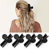 Professional Salon Butterfly Hair Clips Segbeauty 4Pcs Large Black 3.54 Inches Double Teeth Hair Sectioning Clamps For Hairstyling And Thick
