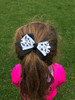 Sportybella Soccer Hair Accessories Set Adorable Black And White Soccer Ball Prints Hair Bows Ponytail Holders Gift For Girls Soccer