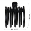 2Pcs Large Plastic Non Slip Hair Claw Clips Hairpin Clamp With Inner Teeth For Women Girls Black Plus Brown