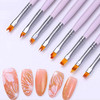 8 Pcs Premium Nail Brush Pens With Wooden Handle Uv Gel Art Gradient And Flower Design Tools For Professional Manicure Perfect Valentine S