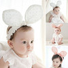 Rqj Baby Girls Rabbit Headband Bunny Ear Headwear Kids Hair Band Headwrap White