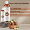 Plant Guru Macadamia Nut Oil 4 Fl. Oz. Cold Pressed 100 Percent Pure Natural Carrier Skin Face Body And Hair Moisturizer.