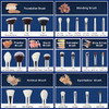 Jessup 25Pcs Professional Makeup Brush Set Foundation Powder Concealer Eyeshadow Blending Blush Highlighter Natural Synthetic Hair Brushes