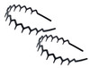 Set Of 2 Zig Zag Black Plastic Sharks Toothhair Comb Headband 2 Black Color