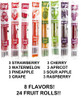 Joray Fruit Roll Variety Pack 8 Flavors 24 Count .75 Ounce Package