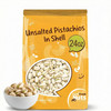 Gourmet Roasted California In Shell Pistachios Unsalted 24 Oz. Extra Large Roasted To Perfection Super Crunchy And Delicious Farm Fresh Nuts