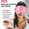 Newgo Cooling Gel Cold Eye Mask For Puffy Eyes Reusable Ice Pack With Soft Plush Backing For Dark Circles Migraine Stress Relief Pink