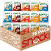 Simply Snacks Variety Pack 0.875 Oz Bag 36 Count Organic Packaging May Vary