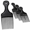 Vakly Afro Hair Pick Comb 5.25 In 4 Pack Wide Tooth Lift Picks For Curly Thick And Natural Hair Plastic Detangling Comb For Volume Wigs And