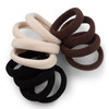 Cyndibands Seamless Hair Ties Neutral Colors Gentle Hair Ties No Damage Standard Size 1.5 Inch Soft And Stretchy Nylon Fabric Ponytail
