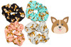 Happie Hare Scrunchies Cotton Rounds Elastic Hair Bands Scrunchy Hair Ties Girls Hair Accessories Gifts For Women 4 Pack Mix Colors Corgi