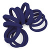 Cyndibands Seamless Hair Ties Navy Blue Gentle Hair Ties No Damage Standard Size 1.5 Inch Soft And Stretchy Nylon Fabric Ponytail Holders 12