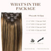 Goo Goo Clip In Hair Extensions Real Human Hair Remy Human Hair Extensions Clip Ins For Women Natural Human Hair 16Inch 120G 7Pcs 4 Per 27