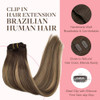 Goo Goo Clip In Hair Extensions Real Human Hair Remy Human Hair Extensions Clip Ins For Women Natural Human Hair 16Inch 120G 7Pcs 4 Per 27