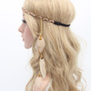 Bluespace Headbands Boho Feather Dreamcatcher Hair Accessories Indian Hippie Clothes Peacock Headpiece For Women Girls Style 2