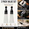 Luxxii 2 Pack Metal Afro Pick Comb 9 Inch Wide Tooth Hair Pick For Curly Coily And Natural Hair Volume Lift Detangling Comb For Men And