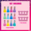 Disney Princess Nail Polish Set 12 Piece Peel Off With Toe Spacers Ages 3 Plus