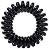10 Pack Painless Patented Ooo Hair Ties. Ponytail Holder Spiral Coil Traceless Rubber Bands. Exercise Work And Everyday. Large Size Black