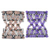 Lovef 2 Pack Magic Beaded Stretchy Hair Combs Handmade Double Metal Wire Hair Clips For Women Girls Random Color
