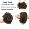 Feshfen 100 Percent Human Messy Bun Human Hair Bun Real Elastic Scrunchies Hair Pieces Soft Fluffy Wavy Ponytail Extensions Updo Chignon