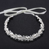 Oriamour Bridal Headpiece Flower Design Wedding Headband Bridal Hair Accessories Silver