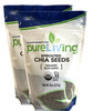 Pure Living Organic Sprouted Chia Seeds 2 Packs 8 Ounce Each