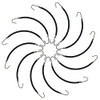 24 Pieces Ponytails Hooks Elastic Band Hair Clips Rubber Bands Holder Black