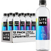 Lifewtr Premium Purified Water Ph Balanced With Electrolytes 100 Percent Recycled Plastic Bottles 16.9 Fl Oz Bottles 500Ml Pack Of 12