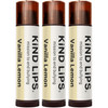 Kind Lips Vanilla Lemon Lip Balm 3 Pack Usda Organic With Beeswax