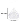 Healthcom 50 Pcs 5 Gram Diamond Shaped Clear Jars Empty Refillable Cosmetic Sample Jars Makeup Plastic Jar With Lid Cosmetic Trial Case