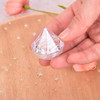 Healthcom 50 Pcs 5 Gram Diamond Shaped Clear Jars Empty Refillable Cosmetic Sample Jars Makeup Plastic Jar With Lid Cosmetic Trial Case