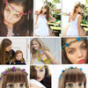 Hopeant 18 Pcs Multicolor Flower Headband Women Girl Bohemian Flower Crown Garland Headpieces For Festival Wedding