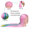 Mysweety 29 Inch Colorful Hair Mannequin Head Hairdressing Practice Training Doll Heads Cosmetology Hair Styling Mannequins Heads With Clamp