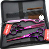 6.0 Inches Professional Hair Cutting Thinning Scissors Set With Razor Violet