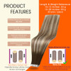 Full Shine Tape In Hair Extensions Human Hair Brown Blonde 18 Inch