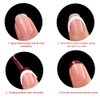 Blulu 576 Pcs French Tip Nail Stickers Moon Shape Manicure Strips