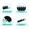 Ellipse Eyelash Extensions Flat Eyelash Extension Lightweight Lashes Matte Black Lashes Extensions Cc 0.15 12Mm